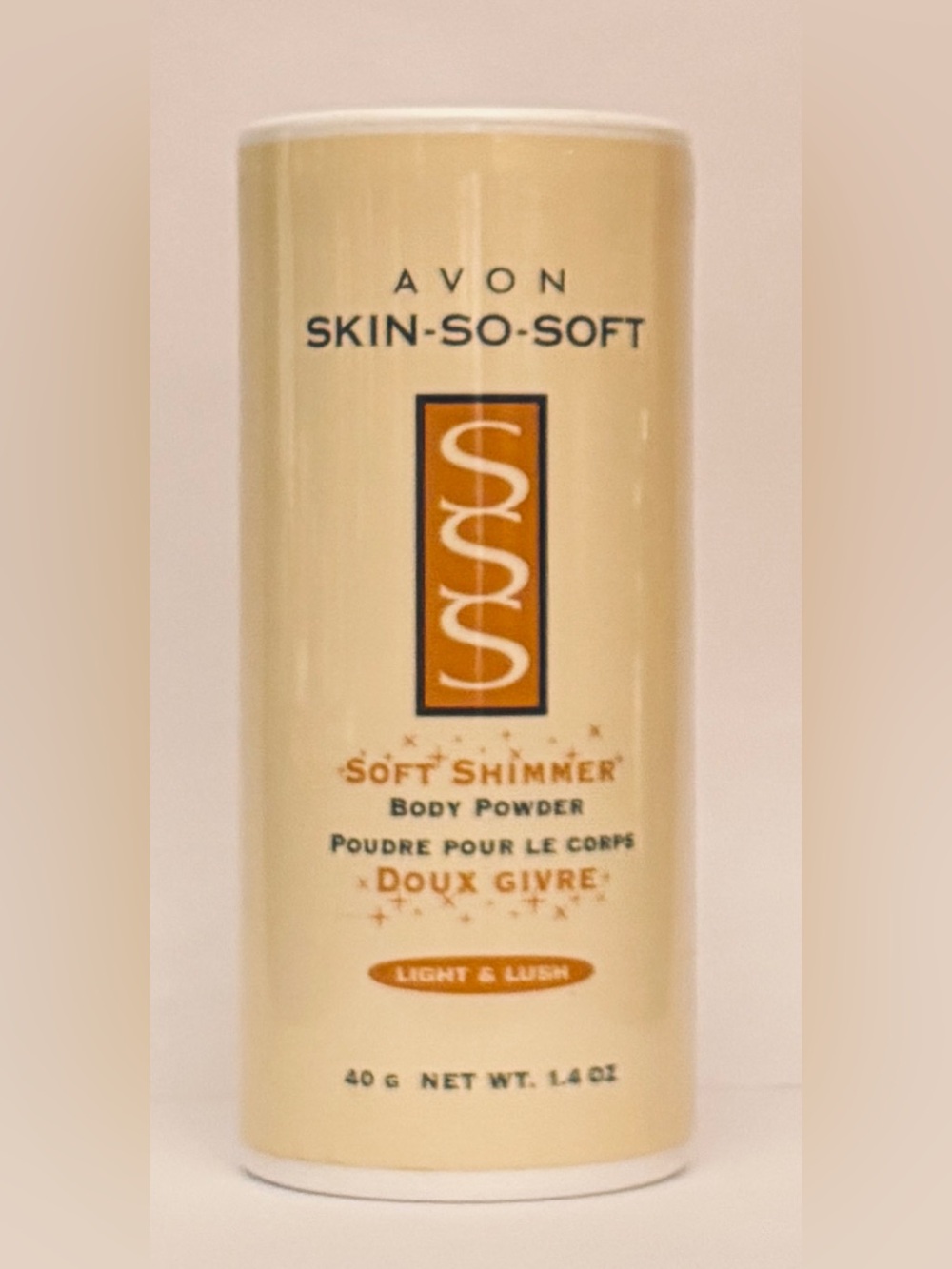 Avon Skin So Soft Light & Lush shimmering body powder